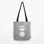 Lunar Eclipse - White Grey Tote Bag Gallery Image 2