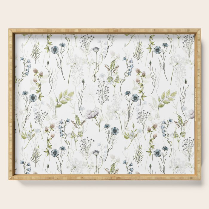 Wildflowers Meadow Botanical Flower Garden  Serving Tray Gallery Image 1