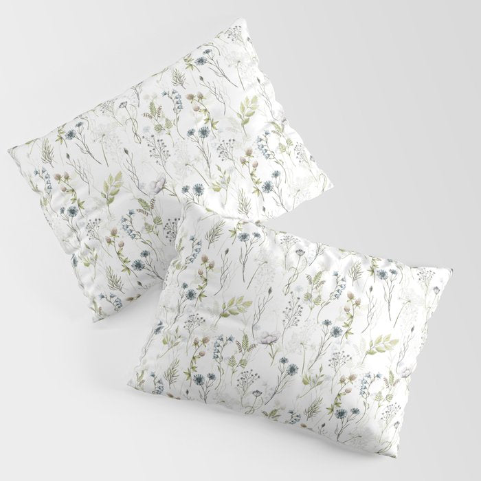 Wildflowers Meadow Botanical Flower Garden  Pillow Sham Gallery Image 1
