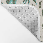 Tropical Tiki - Cream & Aqua Bath Mat Gallery Image 2