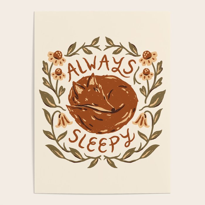 'Always Sleepy' Fox Poster Gallery Image 4