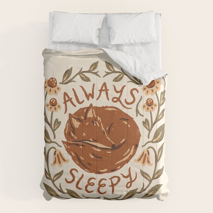 'Always Sleepy' Fox Comforter Gallery Image 6