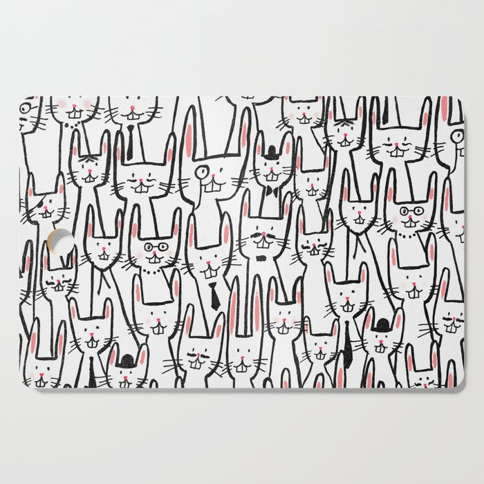 Bunny family Cutting Board Gallery Image 1
