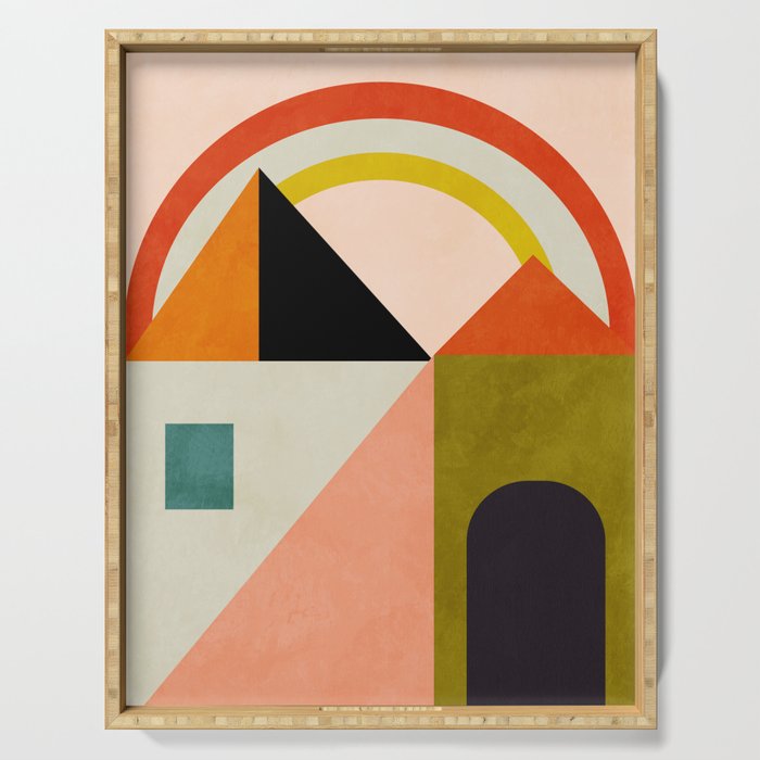 retro minimal 4 Serving Tray Gallery Image 1