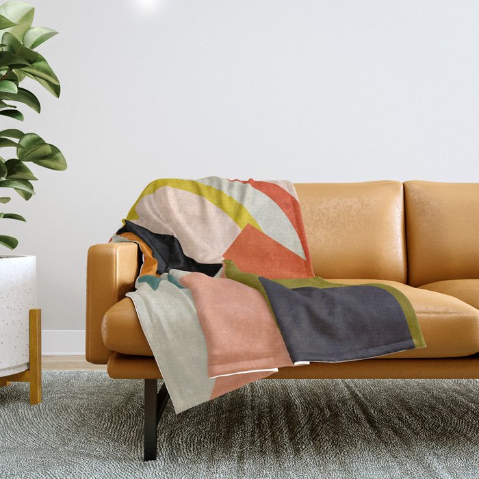 retro minimal 4 Throw Blanket Gallery Image 1
