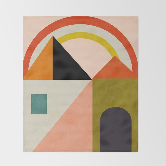 retro minimal 4 Throw Blanket Gallery Image 2