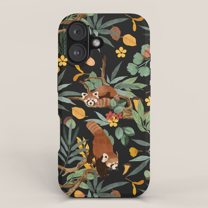 RED PANDAS IN DARK WILD NATURE iPhone Case Gallery Image 1