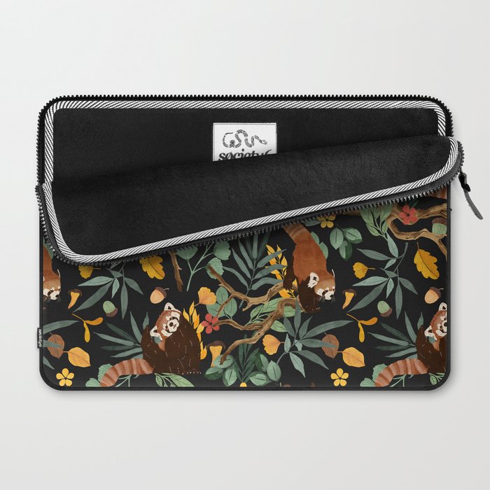 RED PANDAS IN DARK WILD NATURE Laptop Sleeve Gallery Image 2