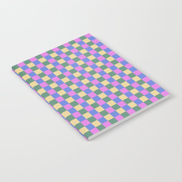 Checkered Multicolor Pattern XXI Colorful Spring Notebook Gallery Image 1
