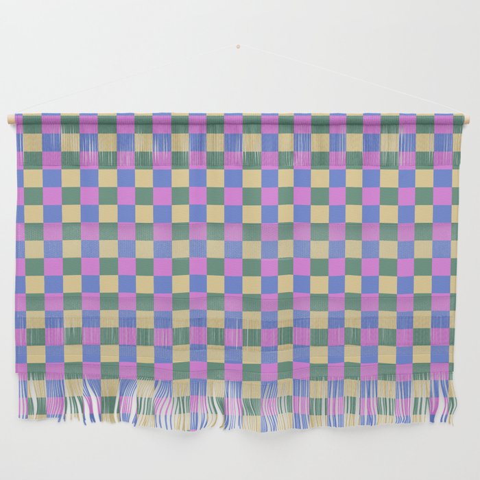 Checkered Multicolor Pattern XXI Colorful Spring Wall Hanging Gallery Image 1