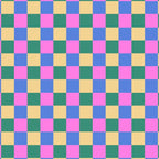 Checkered Multicolor Pattern XXI Colorful Spring Coffee Mug Gallery Image 2