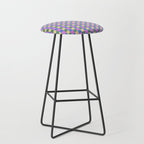 Checkered Multicolor Pattern XXI Colorful Spring Stool Gallery Image 1