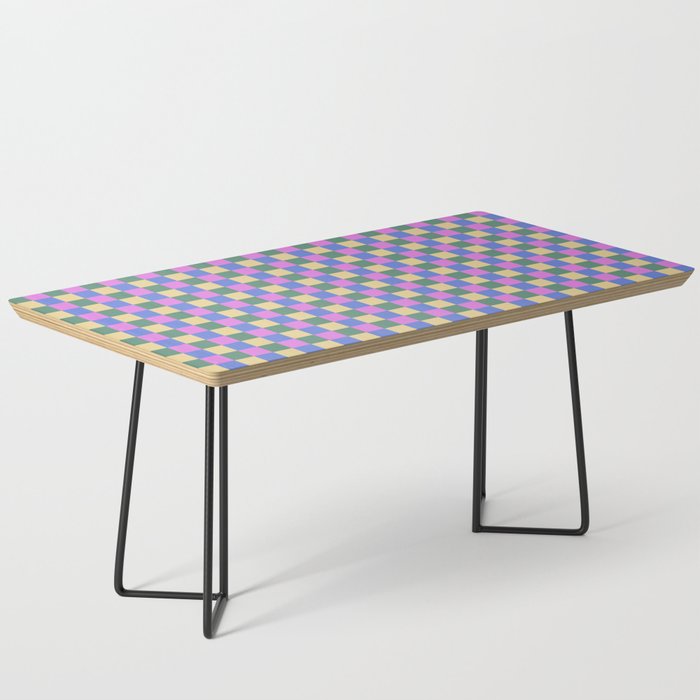 Checkered Multicolor Pattern XXI Colorful Spring Coffee Table Gallery Image 1