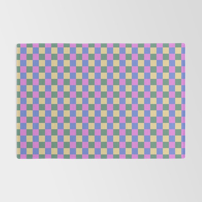 Checkered Multicolor Pattern XXI Colorful Spring Rug Gallery Image 2