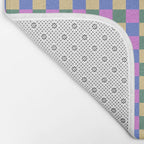 Checkered Multicolor Pattern XXI Colorful Spring Bath Mat Gallery Image 2
