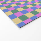 Checkered Multicolor Pattern XXI Colorful Spring Welcome Mat Gallery Image 2
