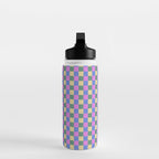Checkered Multicolor Pattern XXI Colorful Spring Water Bottle Gallery Image 3