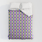 Checkered Multicolor Pattern XXI Colorful Spring Duvet Cover Gallery Image 6