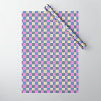 Checkered Multicolor Pattern XXI Colorful Spring Wrapping Paper Gallery Image 1