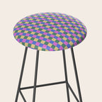 Checkered Multicolor Pattern XXI Colorful Spring Stool Gallery Image 2