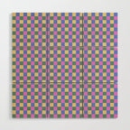 Checkered Multicolor Pattern XXI Colorful Spring Wood Wall Art Gallery Image 1