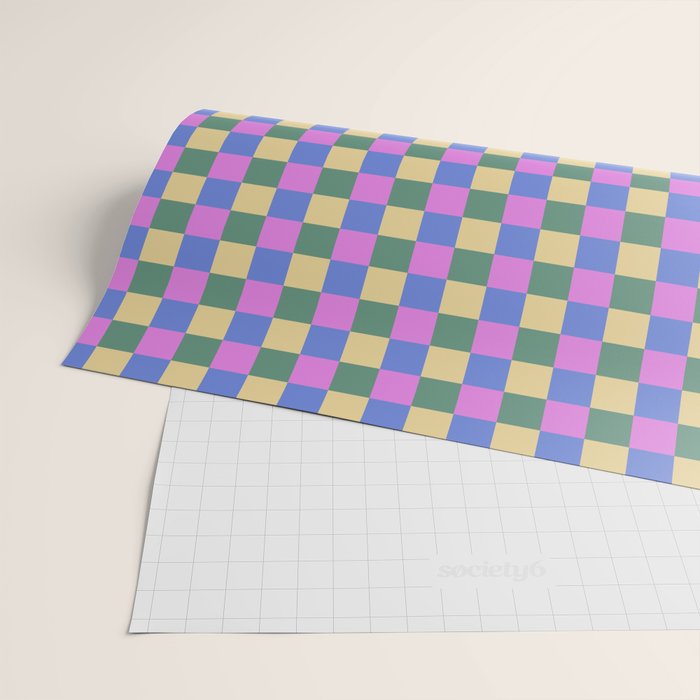 Checkered Multicolor Pattern XXI Colorful Spring Wrapping Paper Gallery Image 2