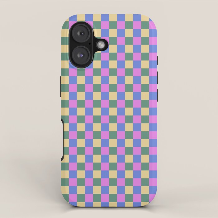 Checkered Multicolor Pattern XXI Colorful Spring iPhone Case Gallery Image 1