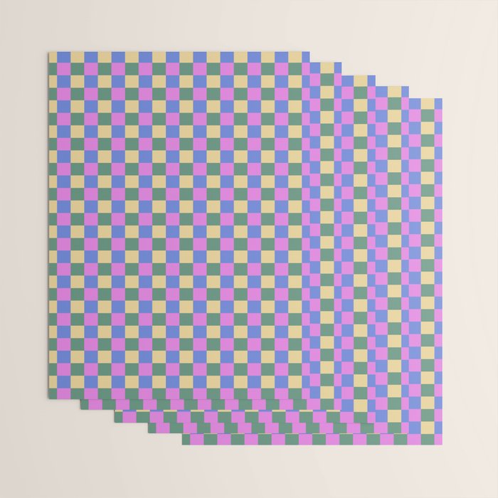 Checkered Multicolor Pattern XXI Colorful Spring Wrapping Paper Gallery Image 3