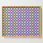 Checkered Multicolor Pattern XXI Colorful Spring Serving Tray Gallery Image 1