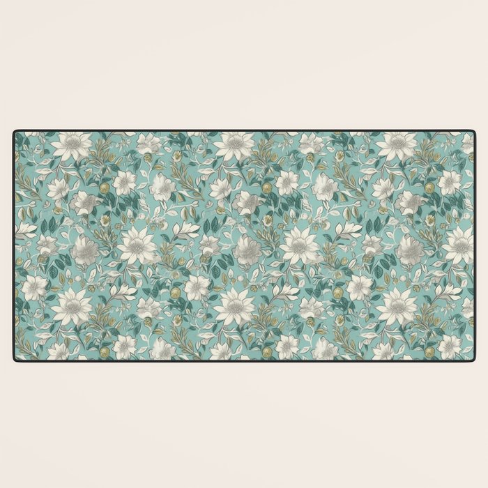 Elegant Vintage Floral Pattern Desk Mat Gallery Image 3