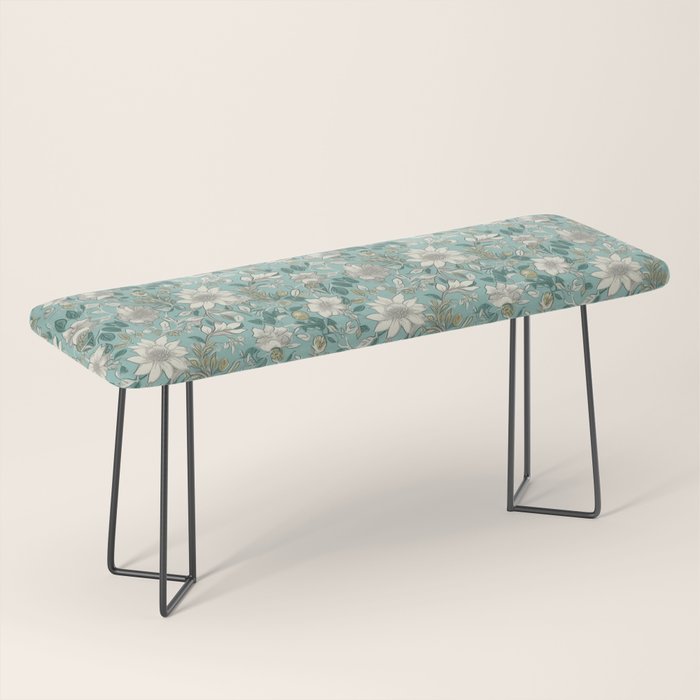 Elegant Vintage Floral Pattern Bench Gallery Image 1