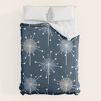 Sputnik Starburst Flowers Navy Blue Duvet Cover Gallery Image 6