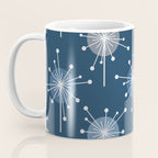 Sputnik Starburst Flowers Navy Blue Coffee Mug Gallery Image 3