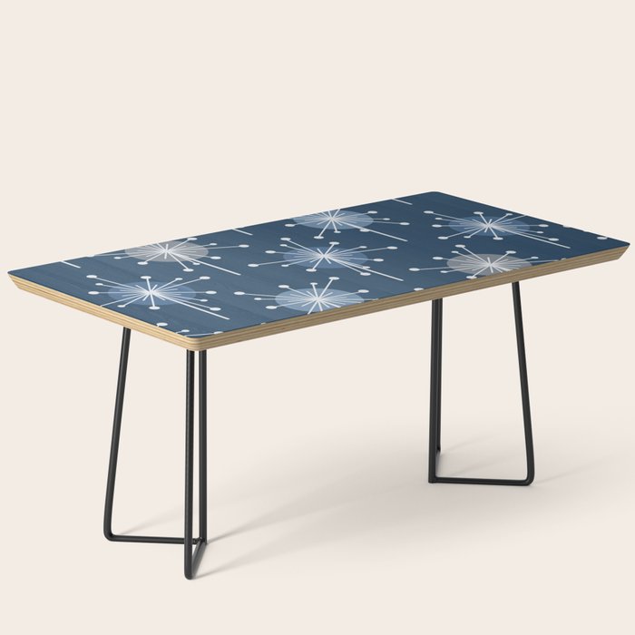 Sputnik Starburst Flowers Navy Blue Coffee Table Gallery Image 1