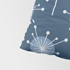 Sputnik Starburst Flowers Navy Blue Pillow Sham Gallery Image 4