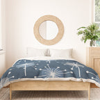 Sputnik Starburst Flowers Navy Blue Duvet Cover Gallery Image 3