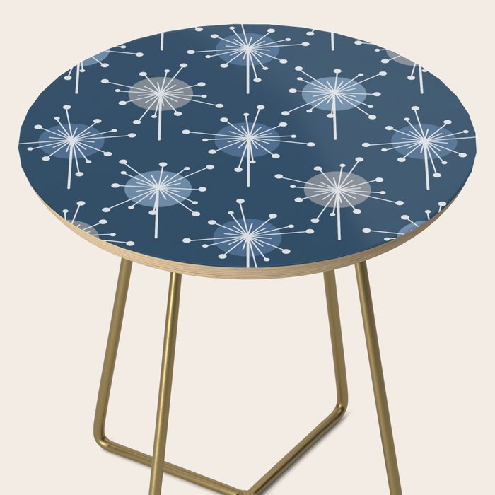 Sputnik Starburst Flowers Navy Blue Side Table Gallery Image 2