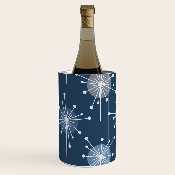 Sputnik Starburst Flowers Navy Blue Wine Chiller Gallery Image 2