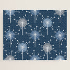 Sputnik Starburst Flowers Navy Blue Jigsaw Puzzle Gallery Image 1