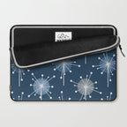 Sputnik Starburst Flowers Navy Blue Laptop Sleeve Gallery Image 2