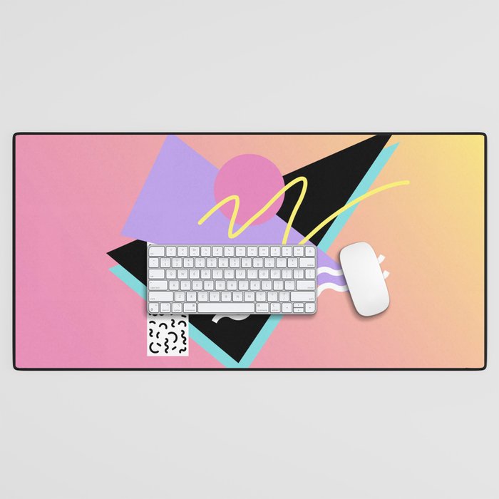 Memphis pattern 95 - 80s / 90s Retro Desk Mat Gallery Image 1