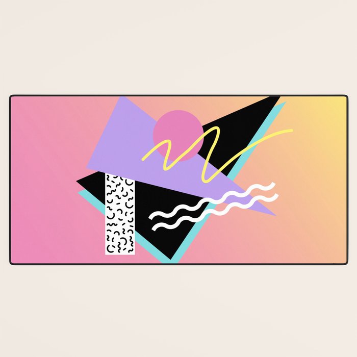 Memphis pattern 95 - 80s / 90s Retro Desk Mat Gallery Image 3