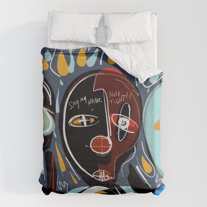 Say my name street art brut painting Duvet Cover Gallery Image 6
