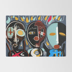 Say my name street art brut painting Rug Gallery Image 2