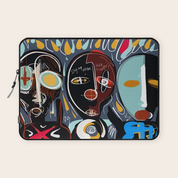 Say my name street art brut painting Laptop Sleeve Gallery Image 1