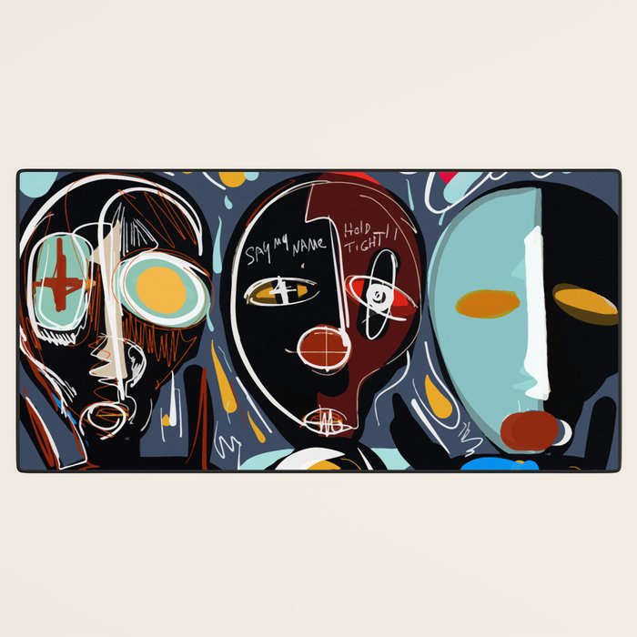 Say my name street art brut painting Desk Mat Gallery Image 3