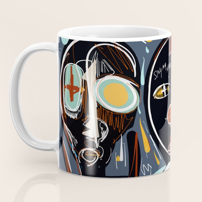 Say my name street art brut painting Coffee Mug Gallery Image 3