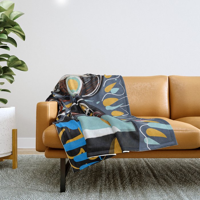 Say my name street art brut painting Throw Blanket Gallery Image 1
