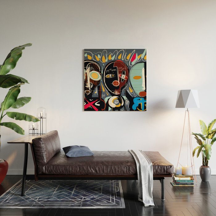 Say my name street art brut painting Wood Wall Art Gallery Image 2