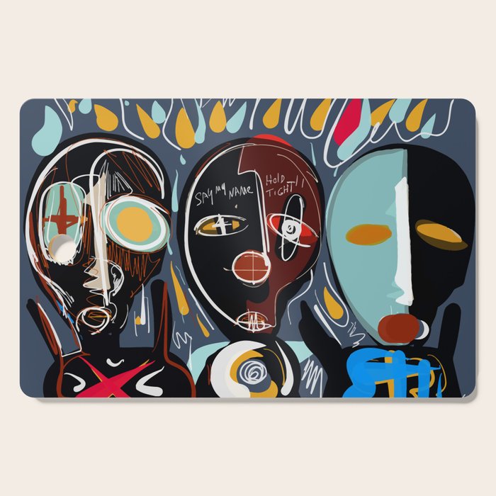 Say my name street art brut painting Cutting Board Gallery Image 1